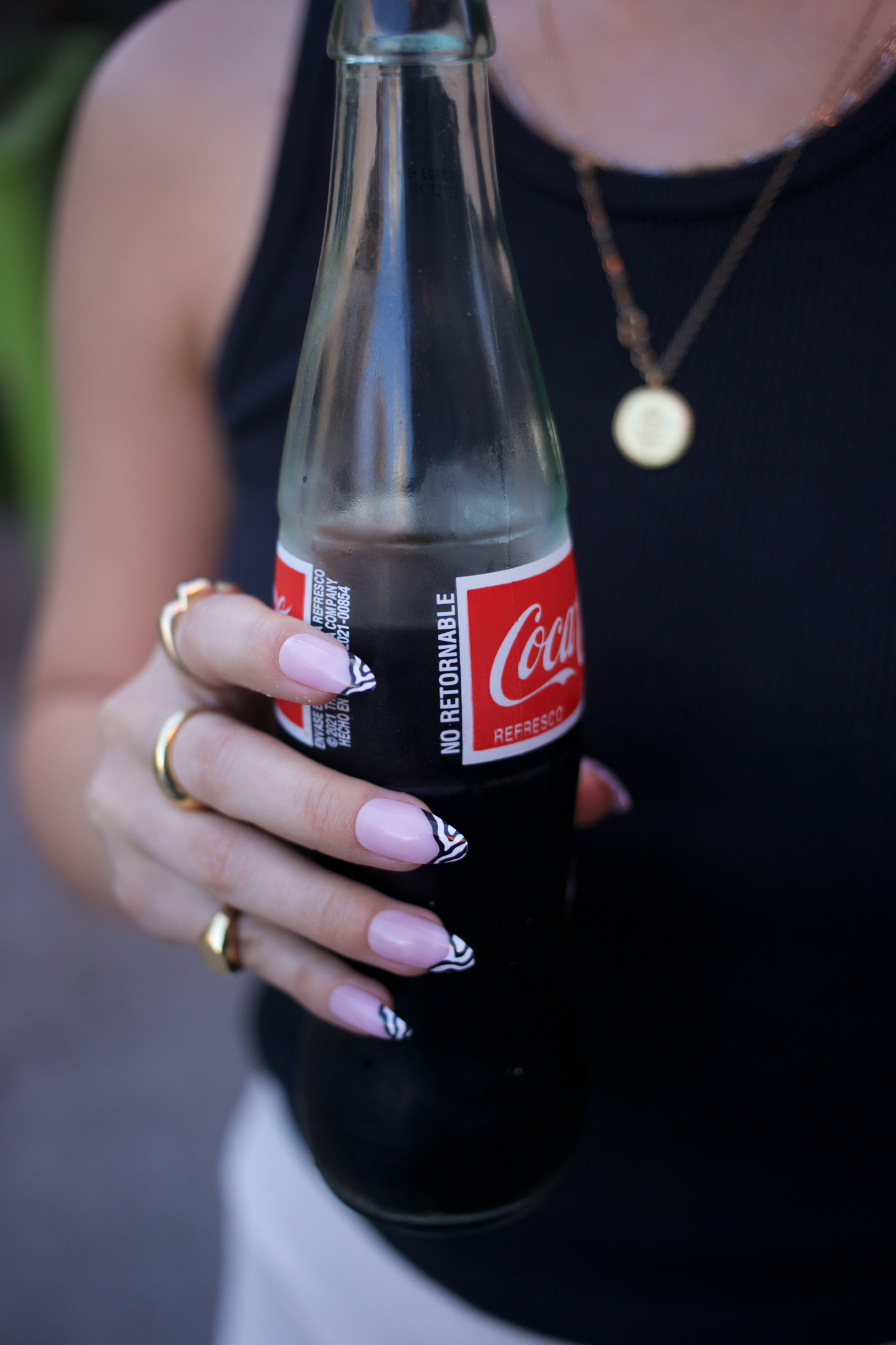 Black and White French Tip