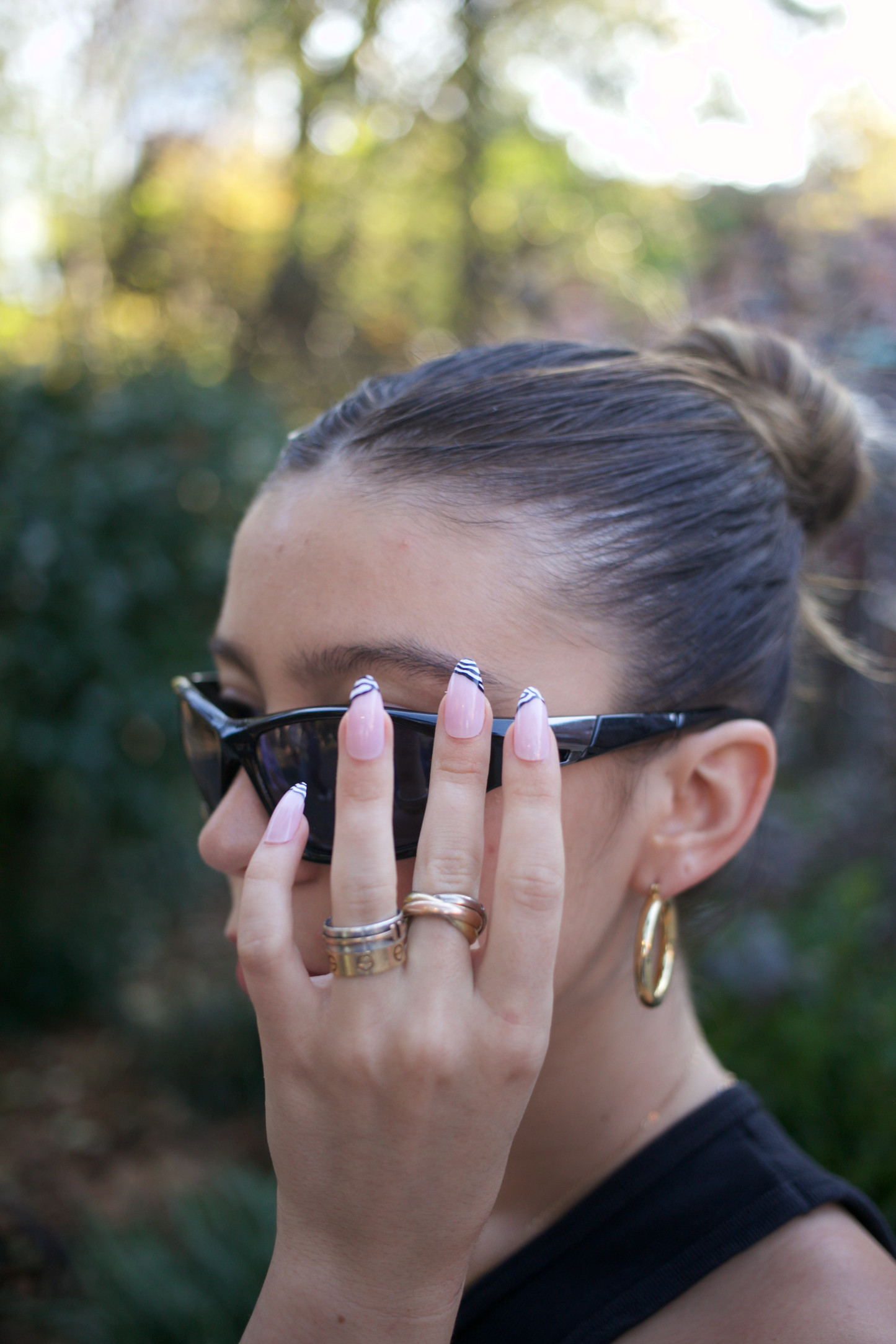 Black and White French Tip